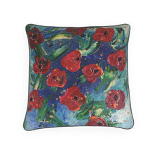 Load image into Gallery viewer, Cushions: Dark Blue Red Poppies