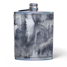 Load image into Gallery viewer, Leather Wrapped Hip Flask: Marble Shadow Artwork
