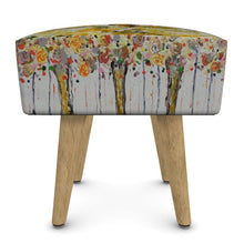 Load image into Gallery viewer, Footstool (Round, Square, Hexagonal): Amber Wood Flower Trees