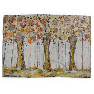 Tea Towels: Amber Wood Flower Trees