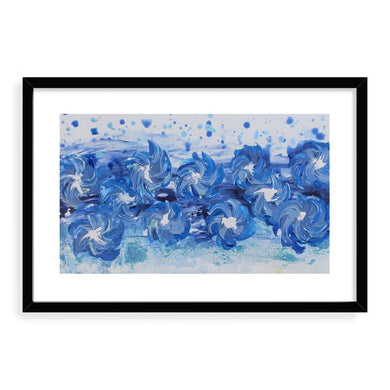 Moon Blue Flowers - Signature Style Artwork