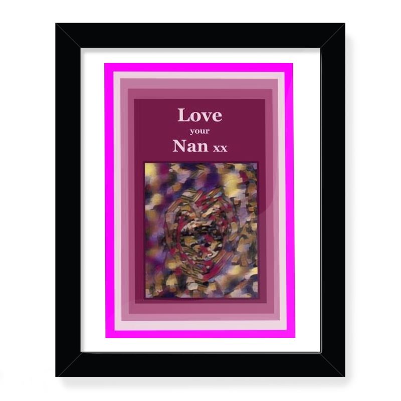 NoW Love around the World Framed Art Prints: Love your Nan